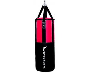 FAIRTEX - Unfilled 90cm Classic Heavy Bag Boxing Punch Bag - Black/Red