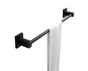 Ottimo Square Black Single Towel Rail 800mm Stainless Steel Wall Mounted