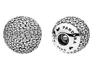 Pandora Pav End Caps - Silver/Clear