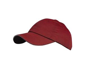 Result Plain Premium Heavy Brushed Baseball Cap (Red/Putty) - BC980