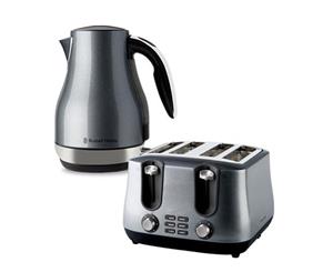 Russell Hobbs Siena Toaster & Kettle Pack Silver - RHT44SIL RHK42SIL
