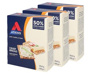 3 x Atkins Low-Carb Crispbread 100g