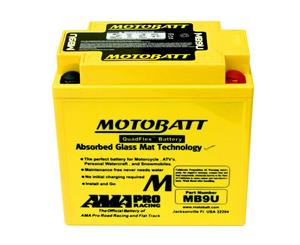 AGM Motobatt Quad Flex Battery Absorbed Glass Mat Technology MB9U 12V
