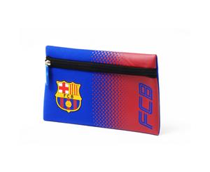 Fc Barcelona Official Football Crest Design Fade Flat Pencil Case (Red/Blue) - SG10766