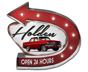 Holden Garage Light Up Sign - Red/White