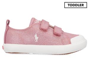 Polo Ralph Lauren Toddler Girls' Kingsley EZ Shoe - Blush Shimmer/Ivory