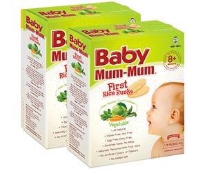 2 x Baby Mum-Mum Vege Rice Rusks 18pk