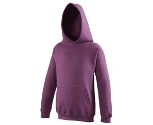 Awdis Kids Unisex Hooded Sweatshirt / Hoodie / Schoolwear (Plum) - RW169