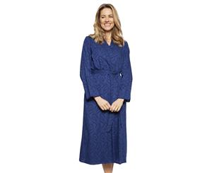 Cyberjammies 1324 Nora Rose Thea Navy Blue Cotton Long Robe