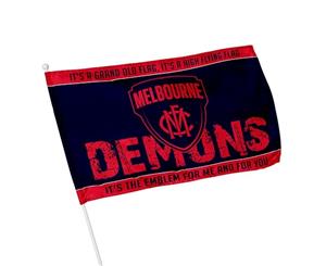 Melbourne Demons AFL KIDS Pole Game Day Flag Banner Pole Included
