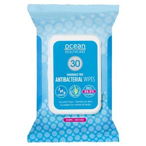 Ocean Antibacterial Wipes 30 Pack