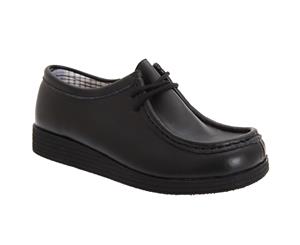 Route 21 Boys Coated Leather Apron Para Shoes (Black) - DF312