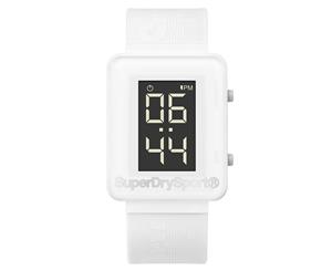Superdry 32mm Sprint Digi Silicone Watch - White