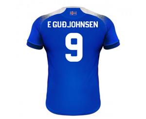 2018-2019 Iceland Home Errea Football Shirt (E Gudjohnsen 9)