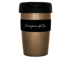 Cooper & Co. Reusable Coffee Cup 350mL - Gold/Black