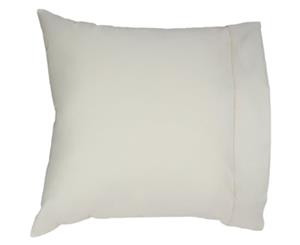Easy Rest - Soft and Elegant 250TC Pure Cotton Percale Pillow Case (Euro Shape) - Cream