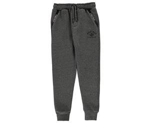 Firetrap Boys Fleece Slim Joggers Sweat Pants Sports Trousers Junior - Charcoal Marl