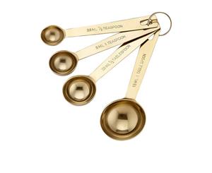 Ladelle Lawson Measuring Spoons Gold Set of 4