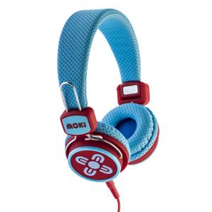Moki - ACC-HPKSBR - Kid Safe Volume Limited Blue & Red Headphones