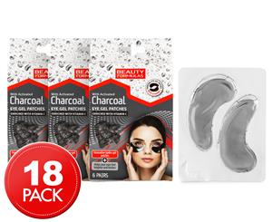 3 x Beauty Formulas Activated Charcoal Eye Gel Patches 6pk