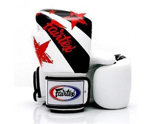 FAIRTEX-Nation Print Boxing Gloves Muay Thai MMA(BGV1) - White