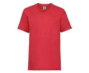 Fruit Of The Loom Childrens/Kids Unisex Valueweight Short Sleeve T-Shirt (Red) - BC329