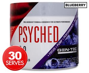 Gen-Tec Psyched 2.0 Pre-Workout Blueberry 30 Serves
