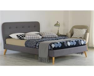 Istyle Symphony King Bed Frame Fabric Grey