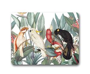 Kitchen Cork Backed Placemats AND Coasters LUSH BIRDS Set 6