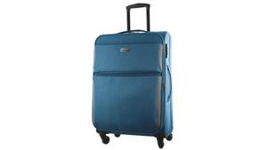 Pierre Cardin 60cm 4 Wheel Softshell Suitcase - Blue