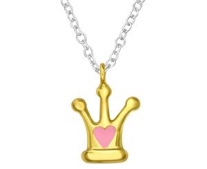 Childrens Gold Crown Necklace