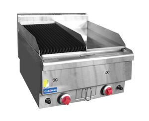 Gasmax Benchtop Combo 1/2 Char & 1/2 Griddle