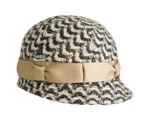 Kangol Lovat Tweed Cloche Women's Hat Premium Quality Warm Winter Fashion Cap - Charcoal - Charcoal