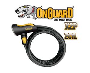 OnGuard Bike Lock - 8024 - Rottweiler - Armoured Cable - Keyed - 120cm x 25mm