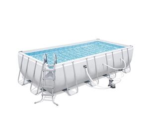 Bestway Above Ground Swimming Pool 5.49m x 2.74m x 1.22m Power Steel Frame with 1500gal Cartridge Filter Pump - 56467