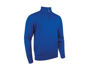 Glenmuir Mens Plain Zip Neck Cotton Golf Sweater/Jumper (Ascot) - RW4180