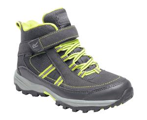 Regatta Boys Trailspace II Mid Waterproof Suede Walking Boots - Briar/LimePu