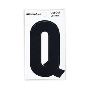 Sandleford 85mm Q Black Cut Out Self Adhesive Letter