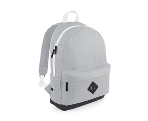 Bagbase Heritage Retro Backpack / Rucksack / Bag (18 Litres) (Pack Of 2) (Light Grey) - BC4194