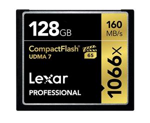 Lexar Professional 1066x 128GB VPG-65 CF Compact Flash Card - Upto 160MB/s LCF128CRBAP1066