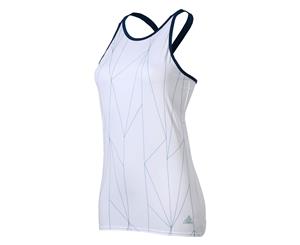 Adidas Girls Club Tank Climalite Tennis Top - White/Tech Steel