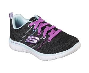 Skechers Childrens Girls Skech Appeal 2.0 High Energy Lace-Up Trainers (Black/Multi) - FS5303