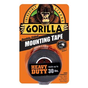 Gorilla 1.5m Black Mounting Tape